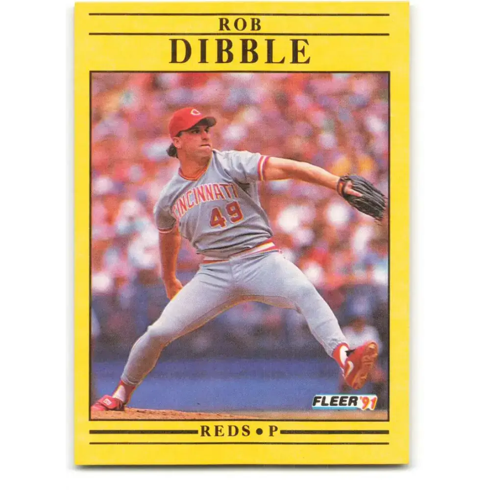 1991 Fleer #62 Rob Dibble NM-MT Cincinnati Reds Baseball Card - Baseball Card Single