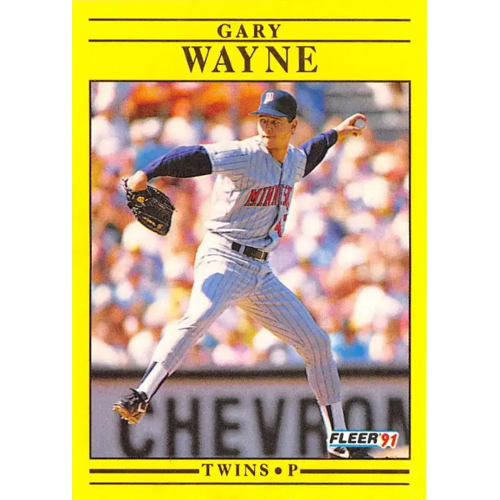 1991 Fleer #626 Gary Wayne NM-MT Minnesota Twins Baseball Card - Baseball Card Single