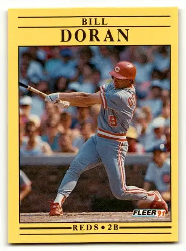 1991 Fleer Bill Doran Cincinnati Reds baseball card from the doran cincinnati reds collection