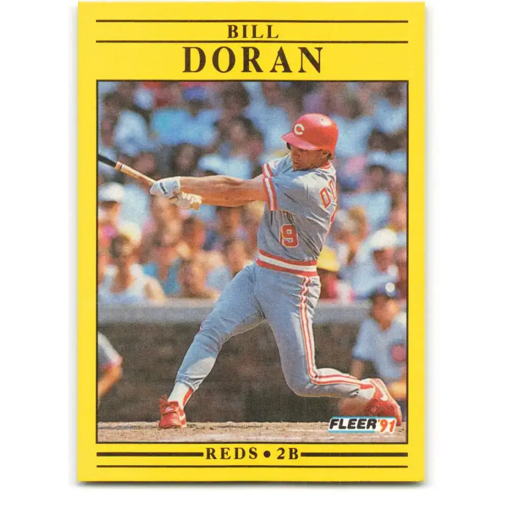 1991 Fleer #63 Bill Doran NM-MT Cincinnati Reds Baseball Card - Baseball Card Single