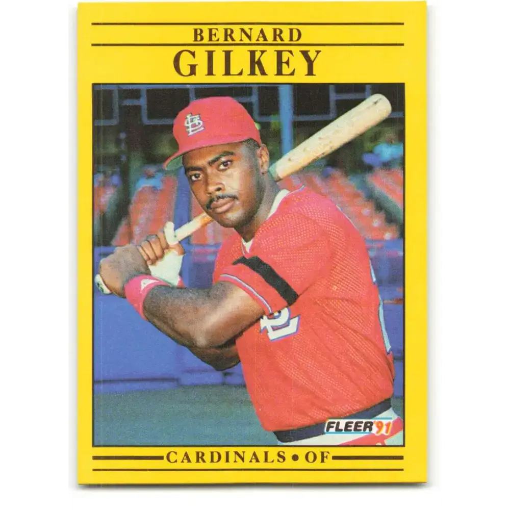 1991 Fleer #633 Bernard Gilkey NM-MT St. Louis Cardinals Baseball Card - Baseball Card Single