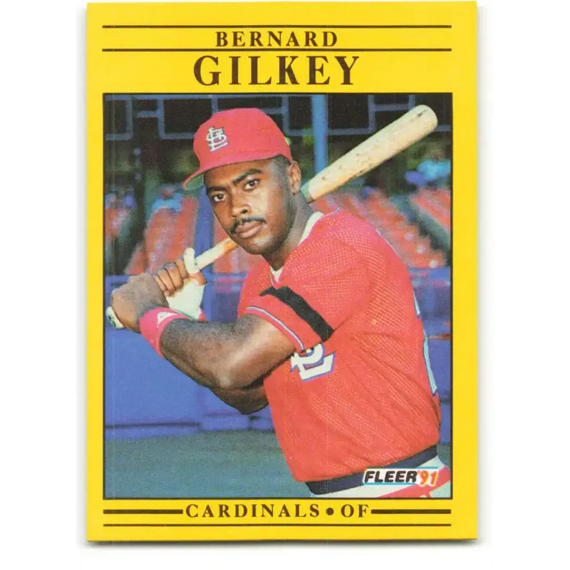 1991 Fleer #633 Bernard Gilkey NM-MT St. Louis Cardinals Baseball Card - Baseball Card Single