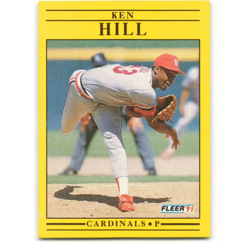 1991 Fleer #635 Ken Hill NM-MT St. Louis Cardinals Baseball Card - Baseball Card Single