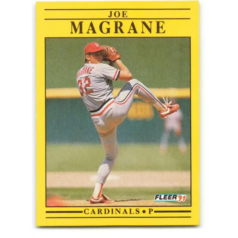 1991 Fleer #638 Joe Magrane NM-MT St. Louis Cardinals Baseball Card - Baseball Card Single