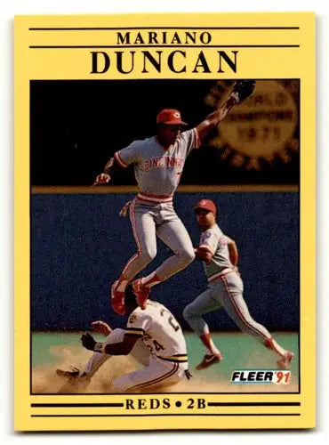 1991 Fleer #64 Mariano Duncan Cincinnati Reds Baseball Cards EX/NM ID:59501 - Baseball Card Single