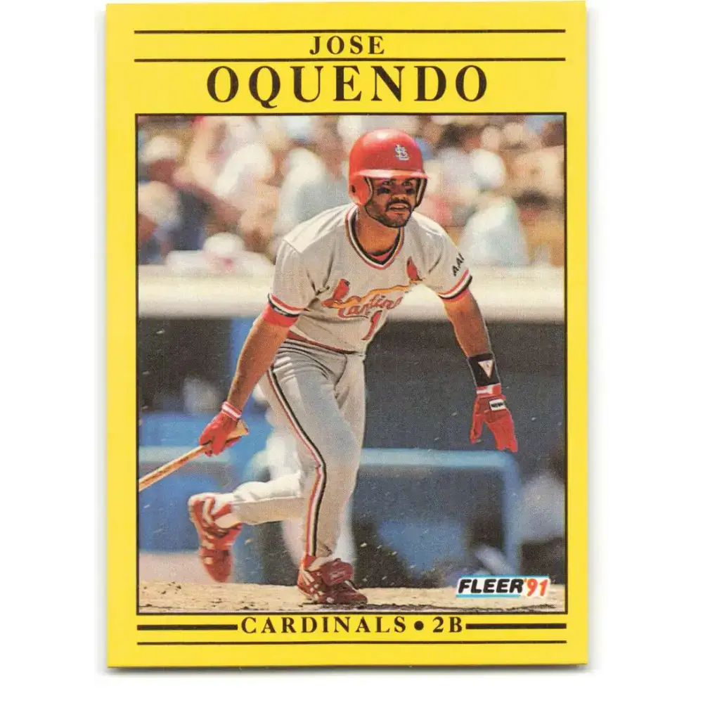 1991 Fleer #640 Jose Oquendo NM-MT St. Louis Cardinals Baseball Card - Baseball Card Single