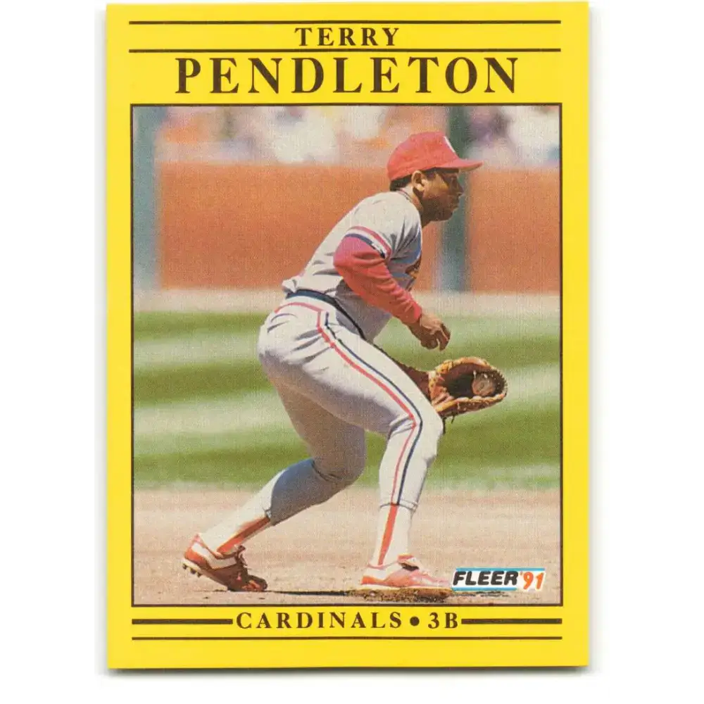 1991 Fleer #642 Terry Pendleton NM-MT St. Louis Cardinals Baseball Card - Baseball Card Single