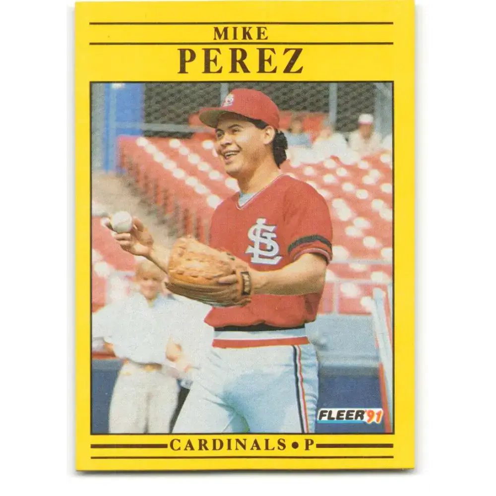 1991 Fleer #643 Mike Perez NM-MT RC Rookie St. Louis Cardinals Baseball Card - Baseball Card Single
