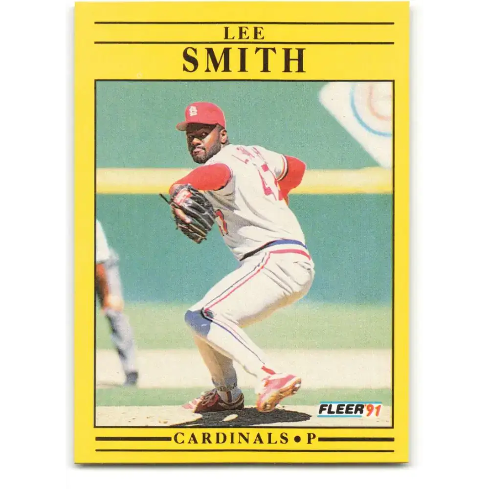 1991 Fleer #645 Lee Smith NM-MT St. Louis Cardinals Baseball Card - Baseball Card Single