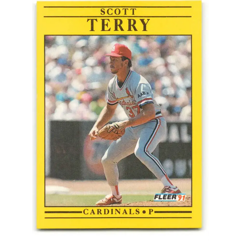 1991 Fleer #647 Scott Terry NM-MT St. Louis Cardinals Baseball Card - Baseball Card Single
