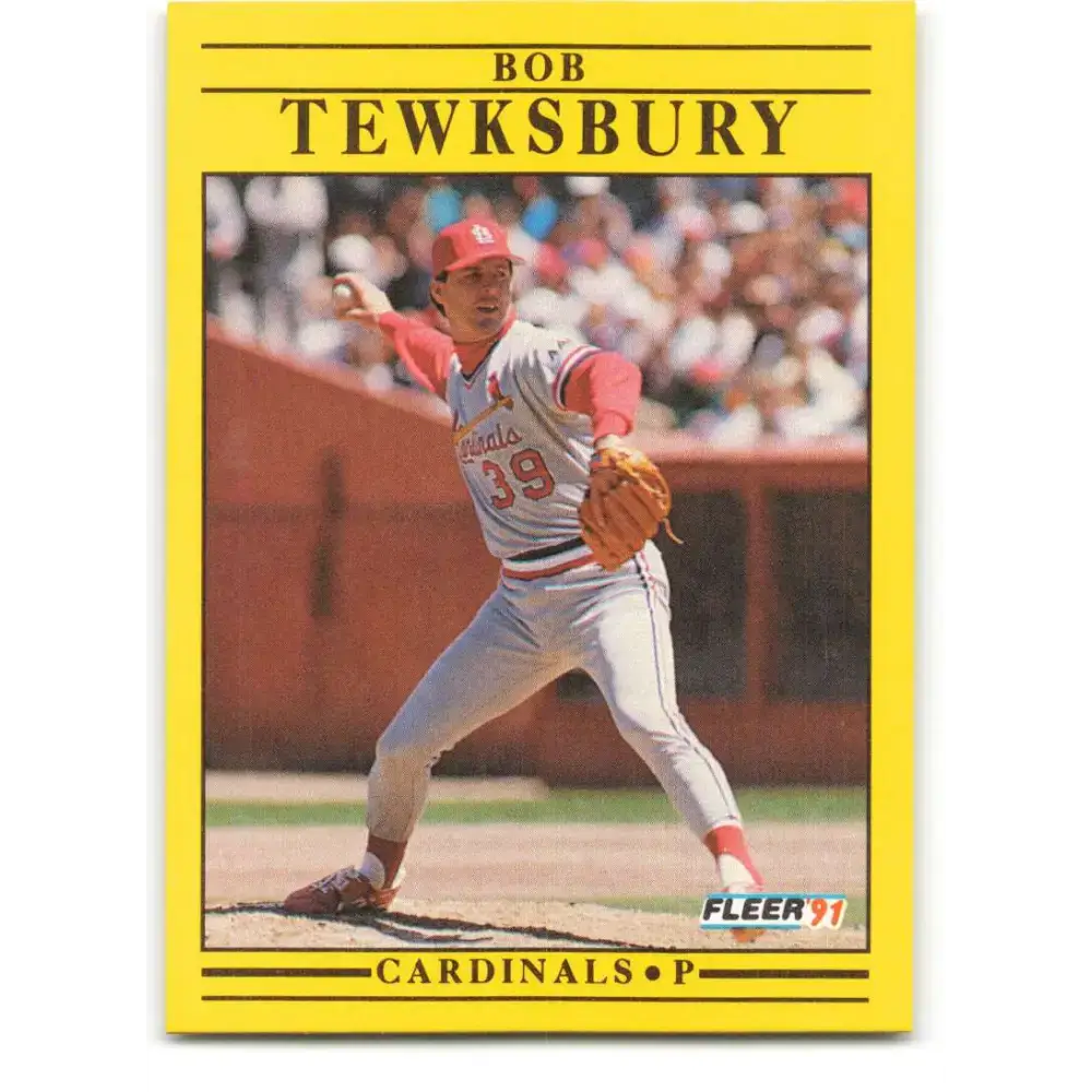 1991 Fleer #648 Bob Tewksbury NM-MT St. Louis Cardinals Baseball Card - Baseball Card Single