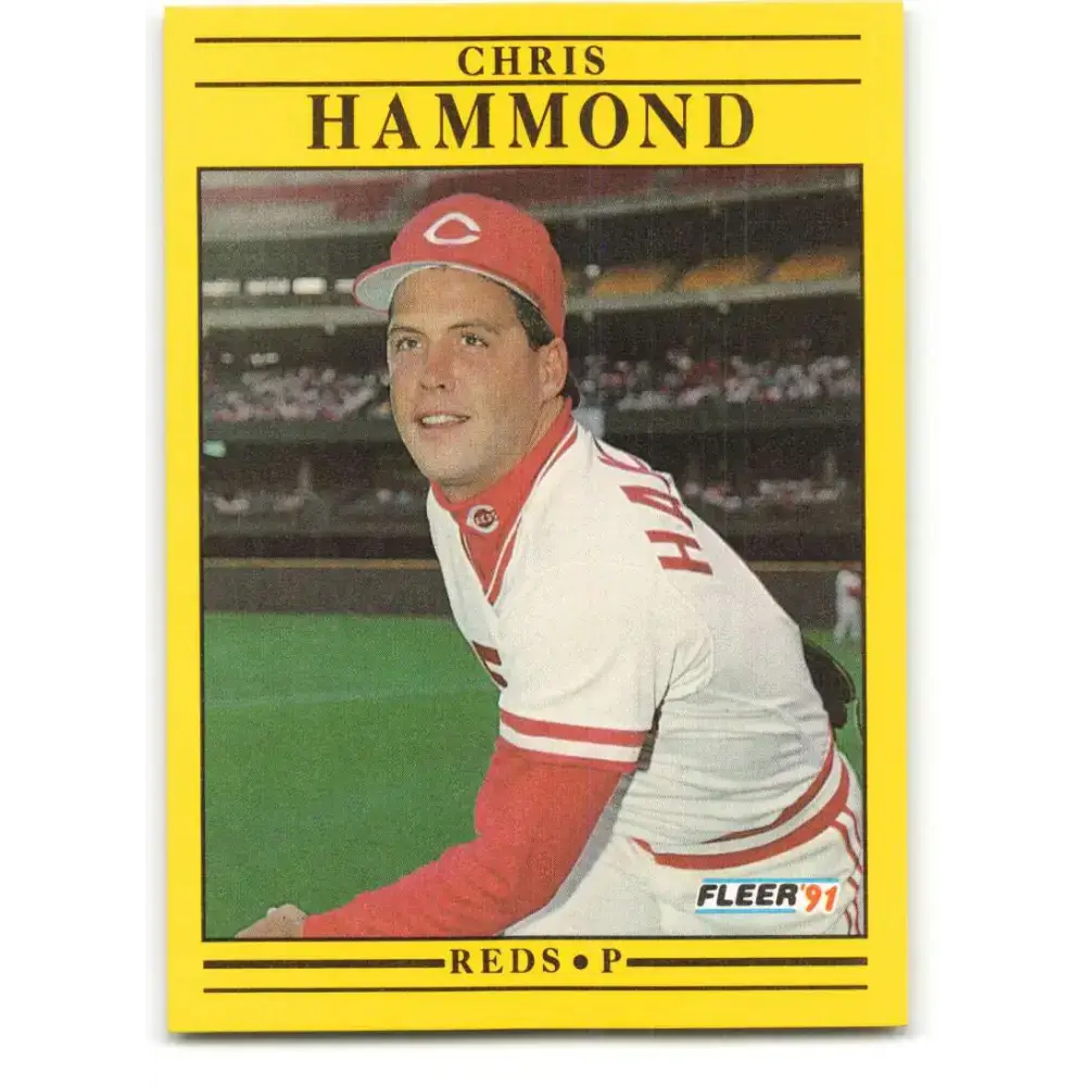 1991 Fleer #65 Chris Hammond NM-MT Cincinnati Reds Baseball Card - Baseball Card Single