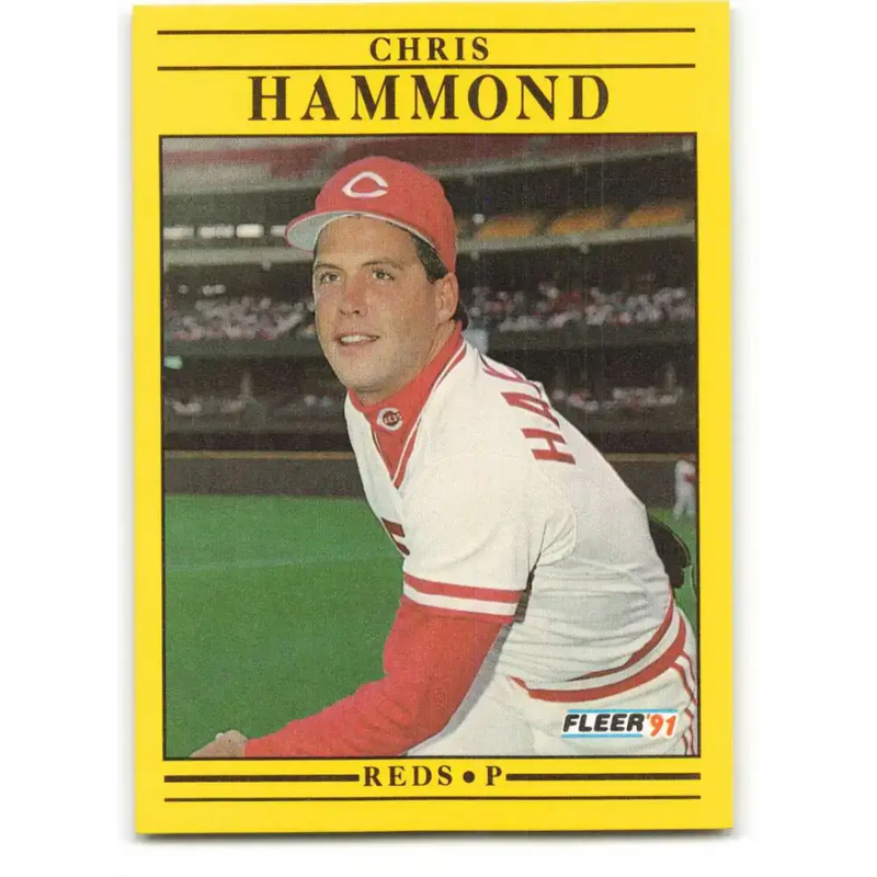 1991 Fleer #65 Chris Hammond NM-MT Cincinnati Reds Baseball Card - Baseball Card Single