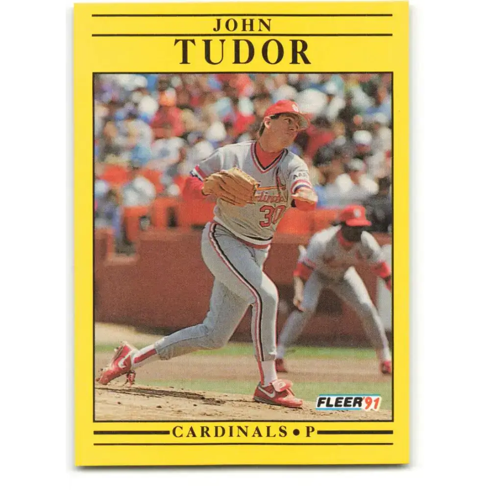 1991 Fleer #650 John Tudor NM-MT St. Louis Cardinals Baseball Card - Baseball Card Single
