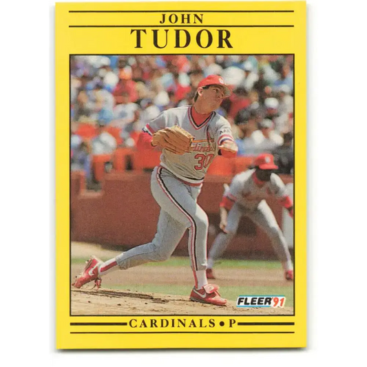 1991 Fleer #650 John Tudor NM-MT St. Louis Cardinals Baseball Card - Baseball Card Single
