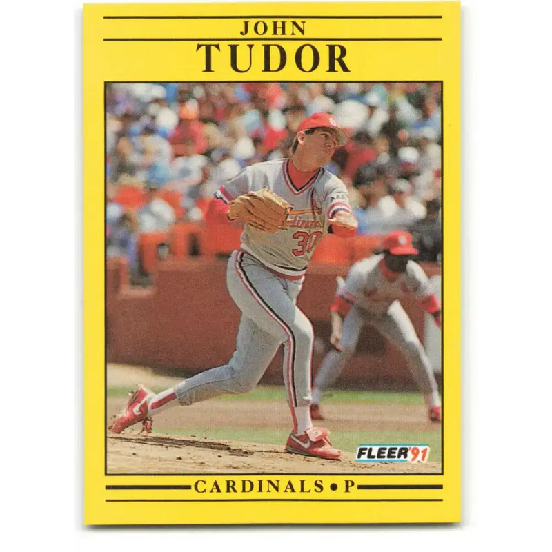 1991 Fleer #650 John Tudor NM-MT St. Louis Cardinals Baseball Card - Baseball Card Single
