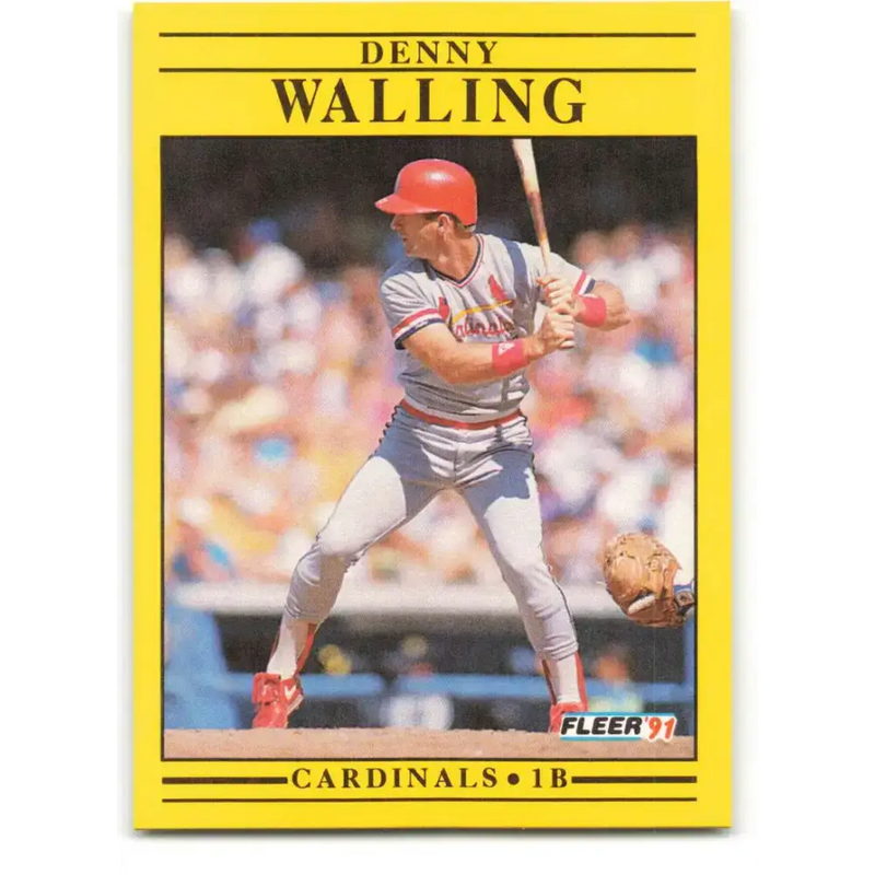 1991 Fleer #651 Denny Walling NM-MT St. Louis Cardinals Baseball Card - Baseball Card Single