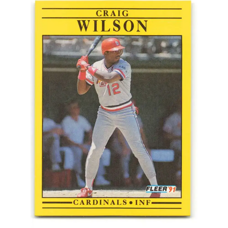 1991 Fleer #652 Craig Wilson NM-MT RC Rookie St. Louis Cardinals Baseball Card - Baseball Card Single