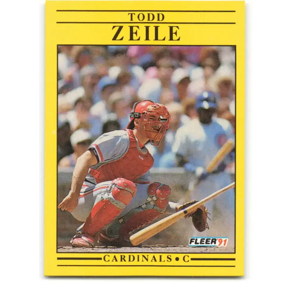 1991 Fleer #654 Todd Zeile NM-MT St. Louis Cardinals Baseball Card - Baseball Card Single