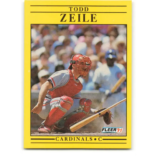 1991 Fleer #654 Todd Zeile NM-MT St. Louis Cardinals Baseball Card - Baseball Card Single
