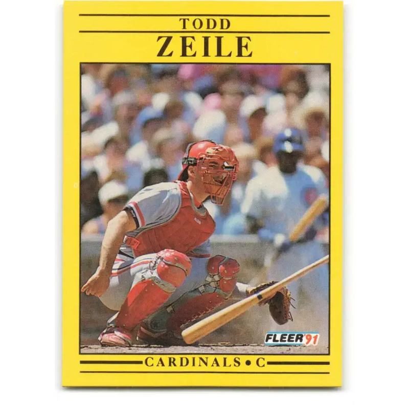 1991 Fleer #654 Todd Zeile NM-MT St. Louis Cardinals Baseball Card - Baseball Card Single