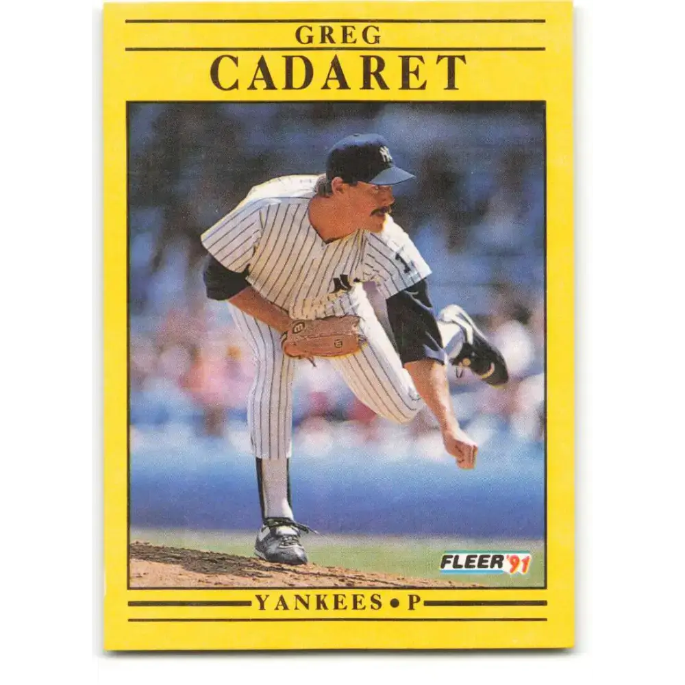 1991 Fleer #658 Greg Cadaret NM-MT New York Yankees Baseball Card - Baseball Card Single