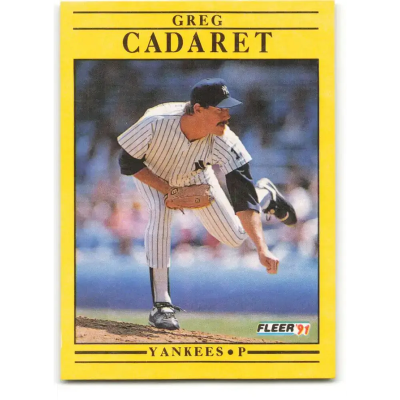 1991 Fleer #658 Greg Cadaret NM-MT New York Yankees Baseball Card - Baseball Card Single