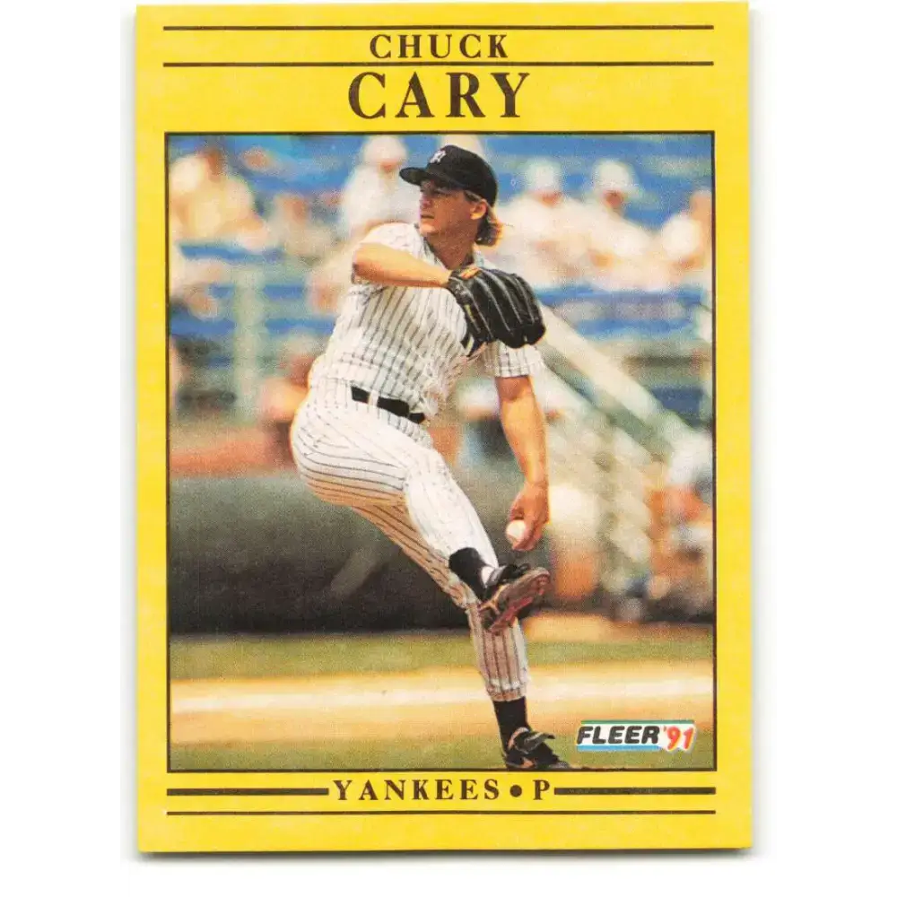 1991 Fleer #659 Chuck Cary NM-MT New York Yankees Baseball Card - Baseball Card Single