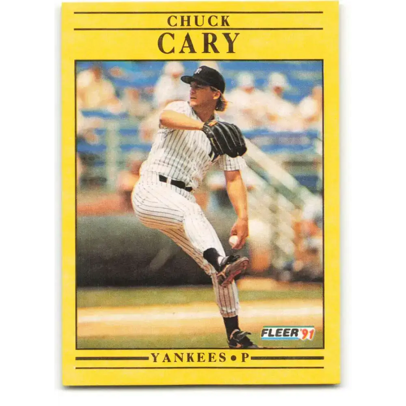 1991 Fleer #659 Chuck Cary NM-MT New York Yankees Baseball Card - Baseball Card Single