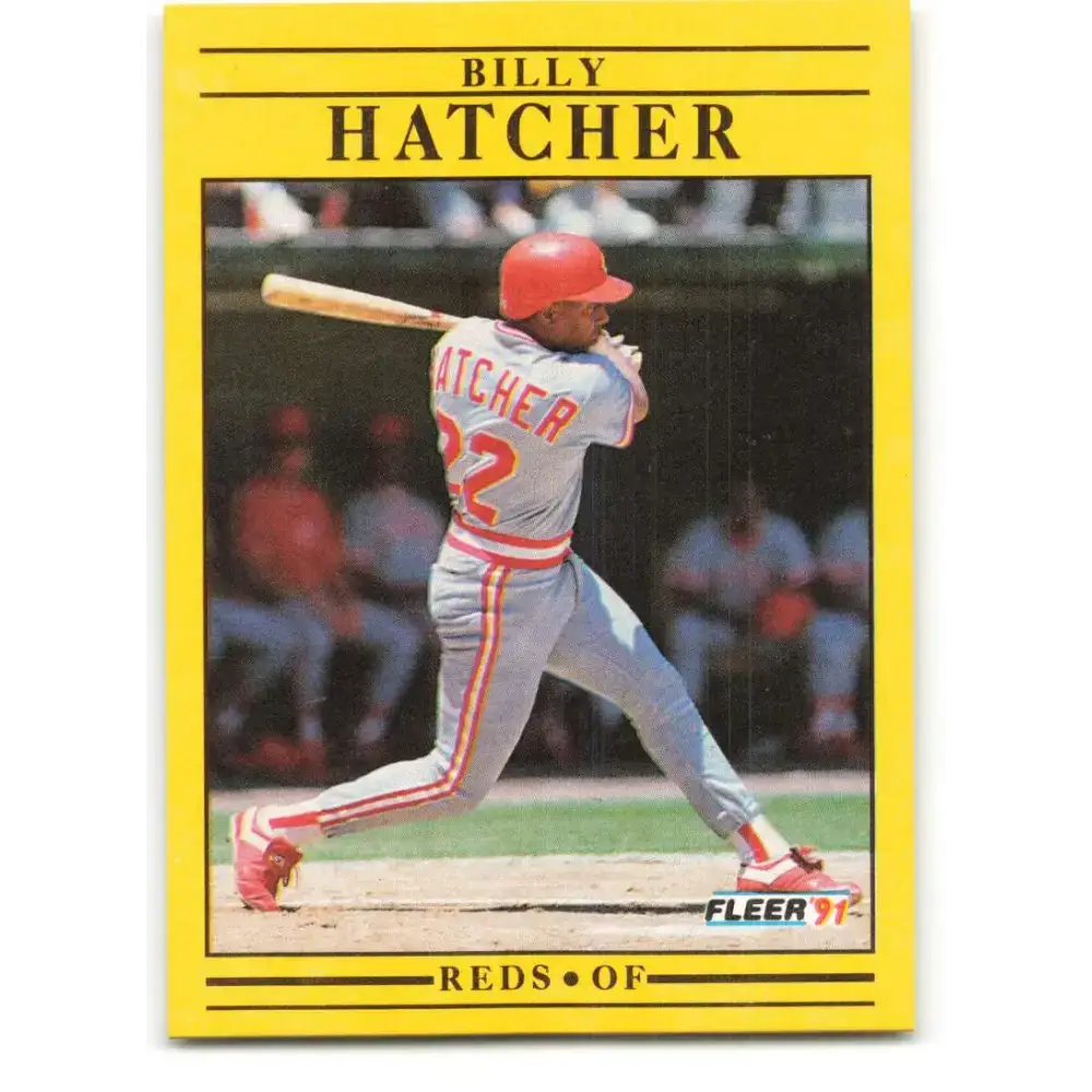 1991 Fleer #66 Billy Hatcher NM-MT Cincinnati Reds Baseball Card - Baseball Card Single