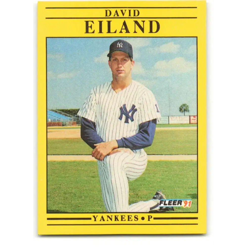 1991 Fleer #661 Dave Eiland NM-MT New York Yankees Baseball Card - Baseball Card Single