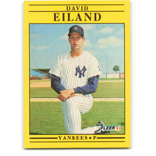 1991 Fleer #661 Dave Eiland NM-MT New York Yankees Baseball Card - Baseball Card Single