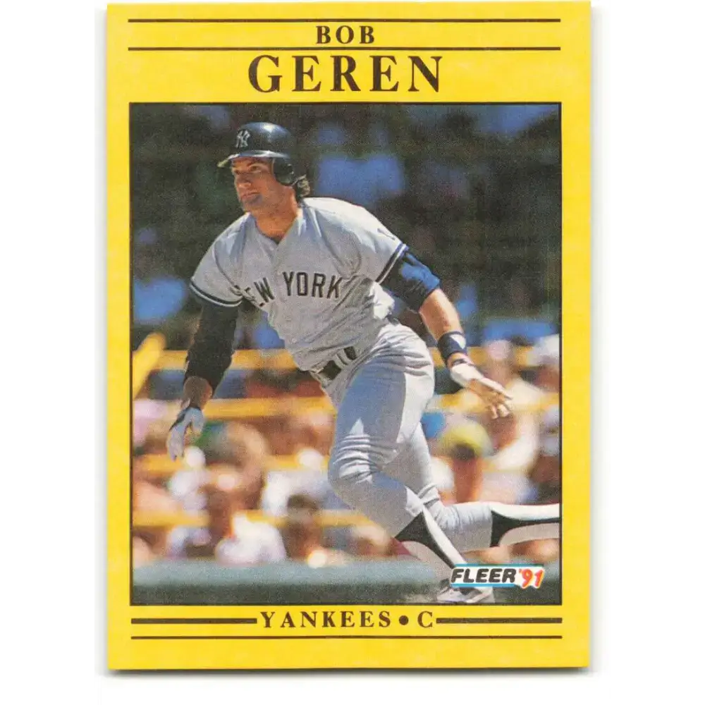 1991 Fleer #663 Bob Geren NM-MT New York Yankees Baseball Card