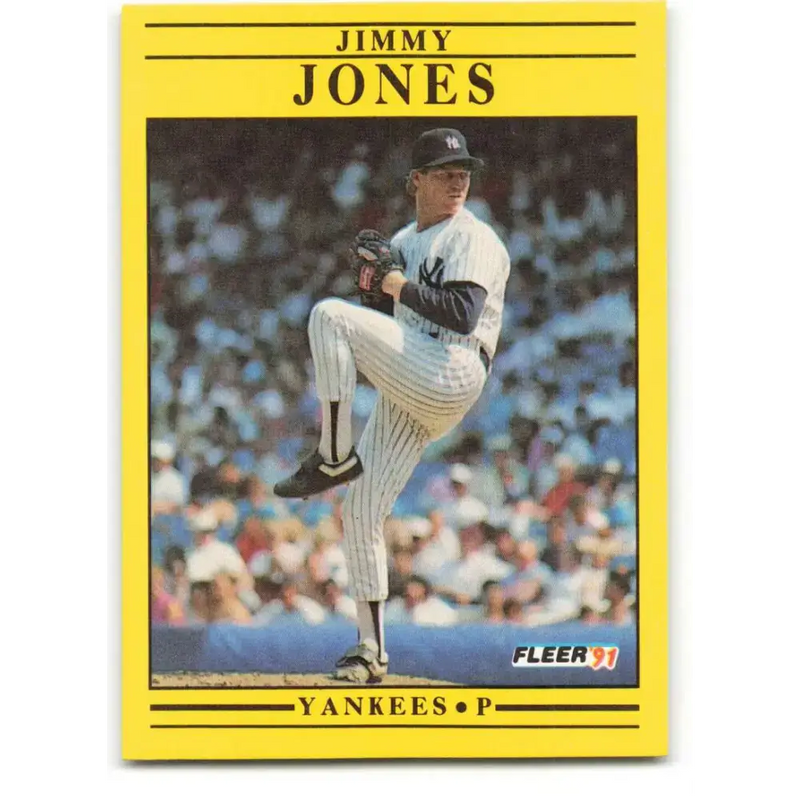 1991 Fleer #667 Jimmy Jones NM-MT New York Yankees Baseball Card - Baseball Card Single