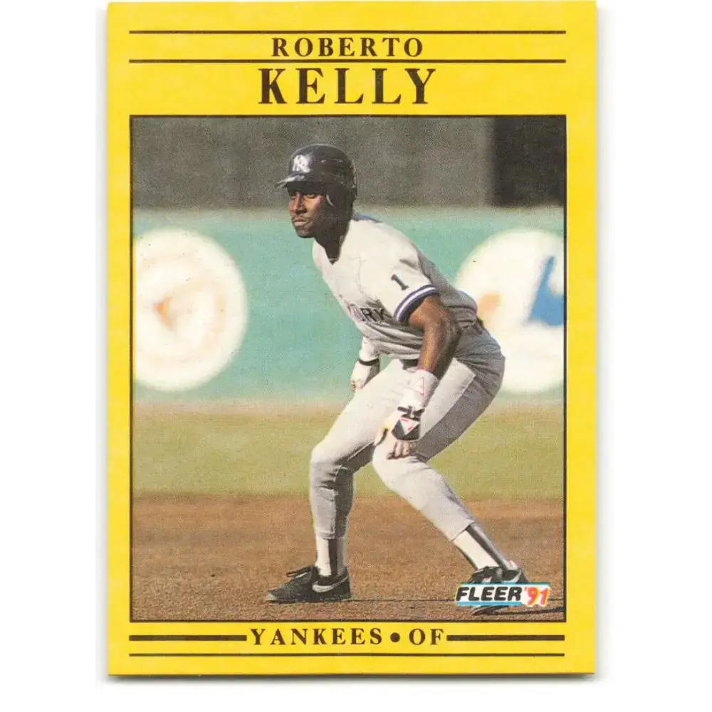 1991 Fleer #668 Roberto Kelly NM-MT New York Yankees Baseball Card - Baseball Card Single