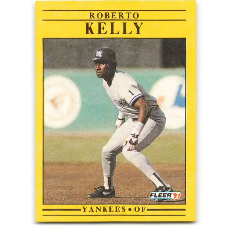 1991 Fleer #668 Roberto Kelly NM-MT New York Yankees Baseball Card - Baseball Card Single