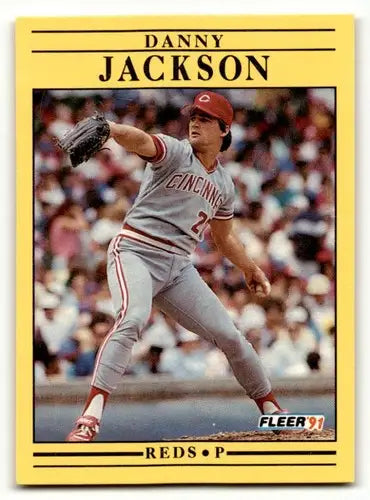 1991 Fleer #67 Danny Jackson Cincinnati Reds Baseball Cards EX/NM ID:55222 - Baseball Card Single