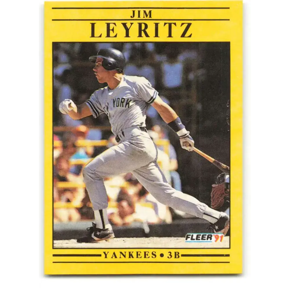 1991 Fleer #671 Jim Leyritz NM-MT New York Yankees Baseball Card - Baseball Card Single