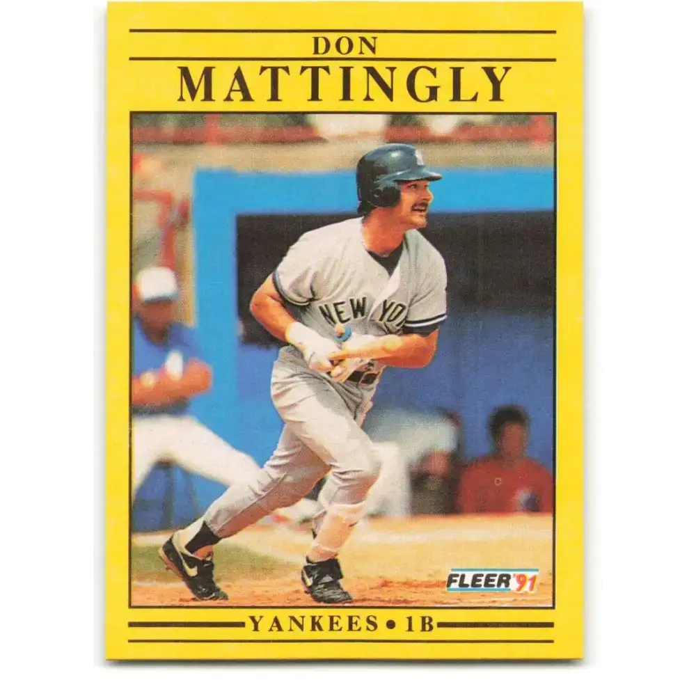 1991 Fleer #673 Don Mattingly NM-MT New York Yankees Baseball Card - Baseball Card Single