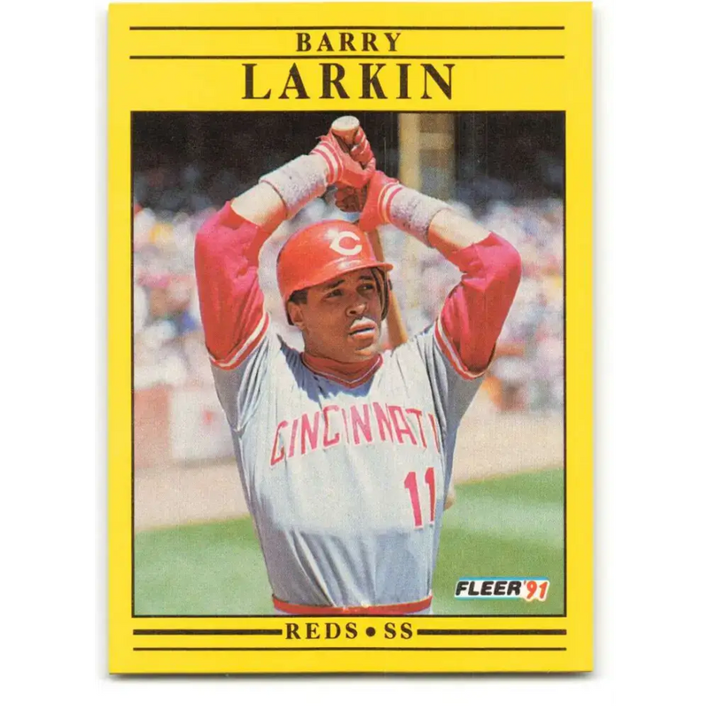 1991 Fleer #68 Barry Larkin NM-MT Cincinnati Reds Baseball Card - Baseball Card Single