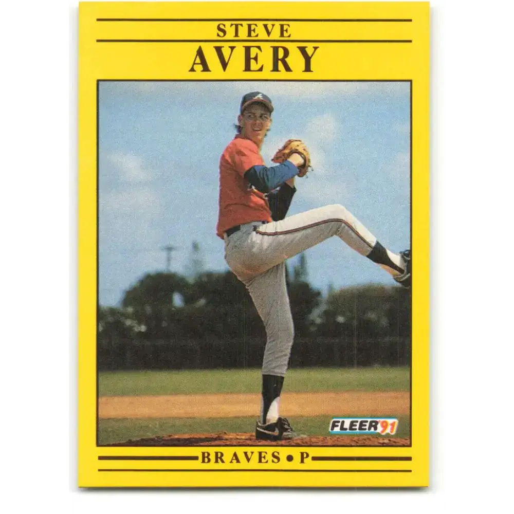 1991 Fleer #681 Steve Avery NM-MT Atlanta Braves Baseball Card - Baseball Card Single