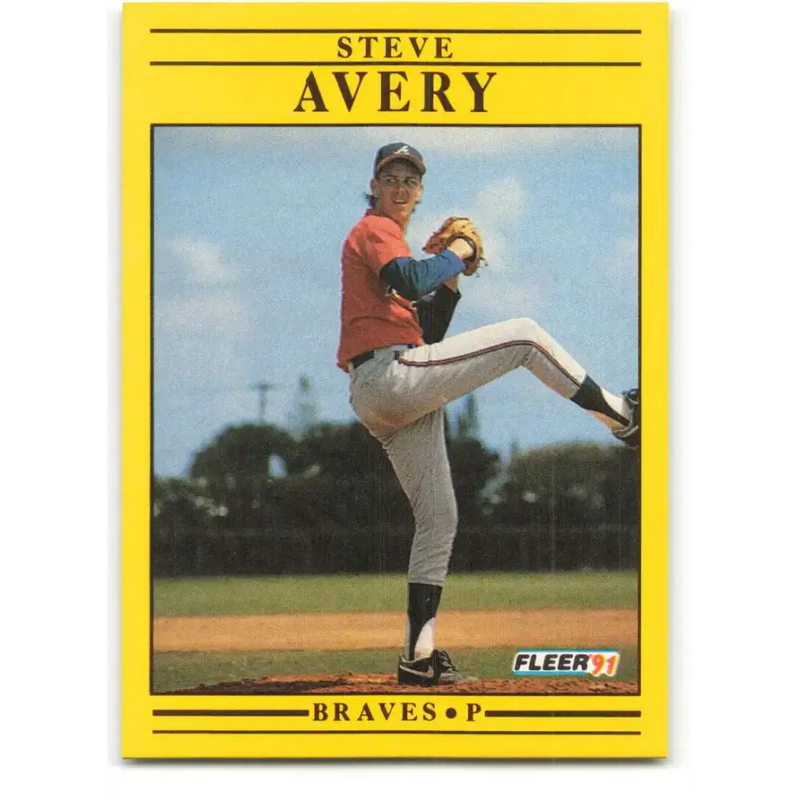 1991 Fleer #681 Steve Avery NM-MT Atlanta Braves Baseball Card - Baseball Card Single