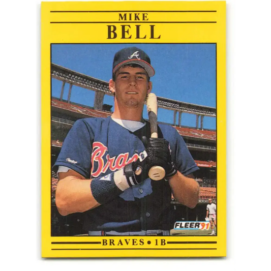 1991 Fleer #682 Mike Bell NM-MT RC Rookie Atlanta Braves Baseball Card