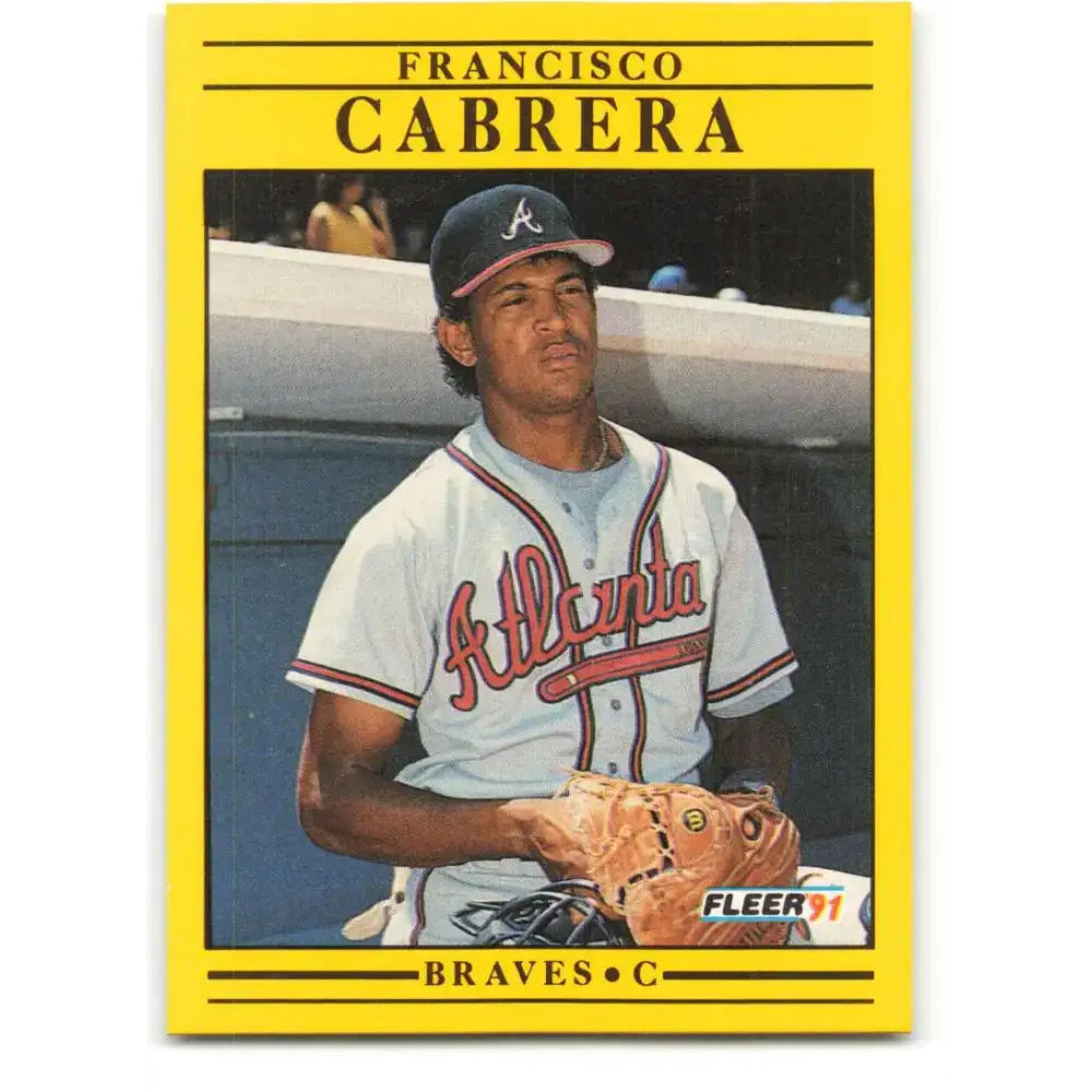 1991 Fleer #684 Francisco Cabrera NM-MT Atlanta Braves Baseball Card - Baseball Card Single