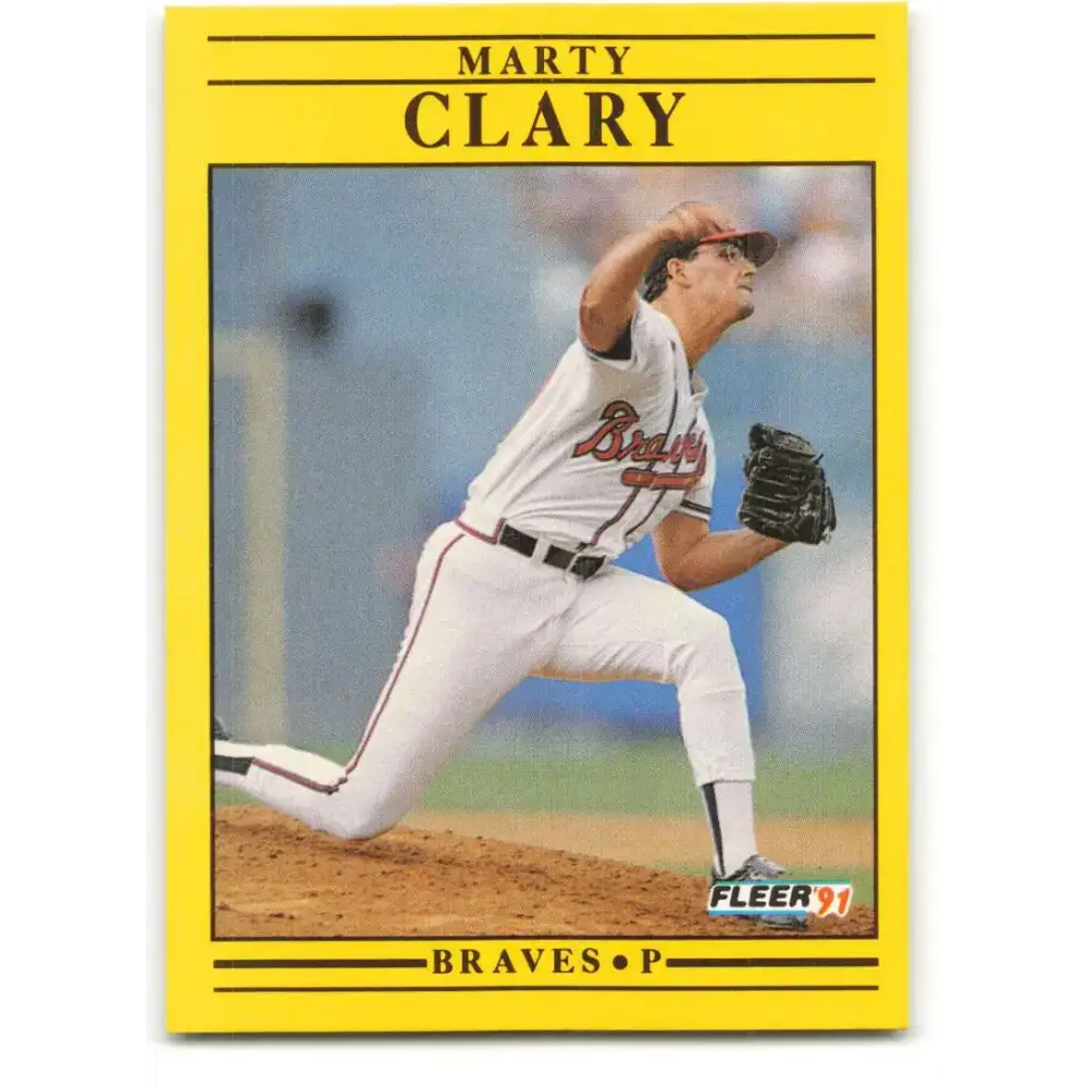 1991 Fleer #686 Marty Clary NM-MT Atlanta Braves Baseball Card - Baseball Card Single