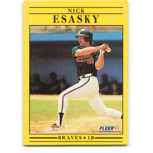 1991 Fleer #687 Nick Esasky NM-MT Atlanta Braves Baseball Card