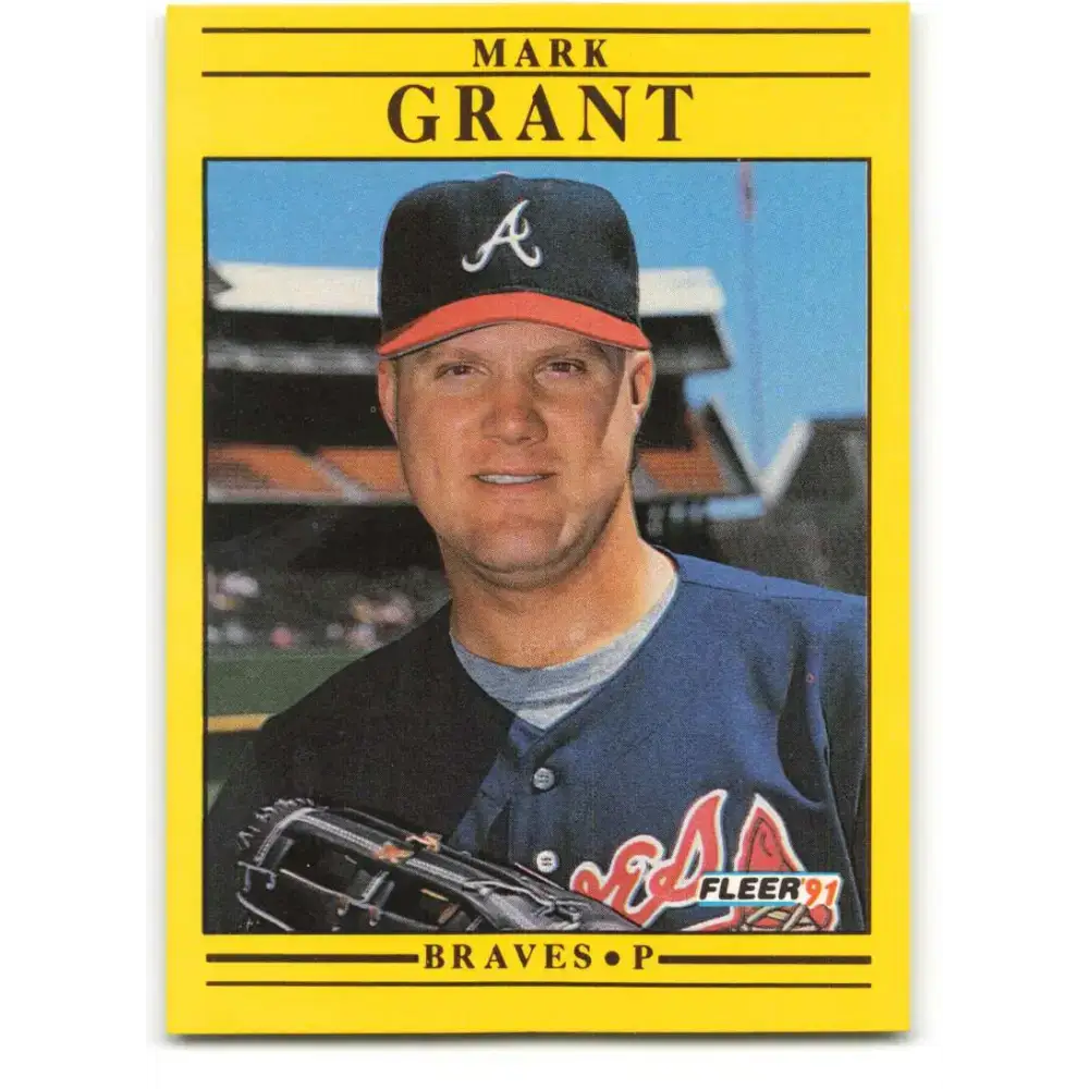 1991 Fleer #690 Mark Grant NM-MT Atlanta Braves Baseball Card - Baseball Card Single