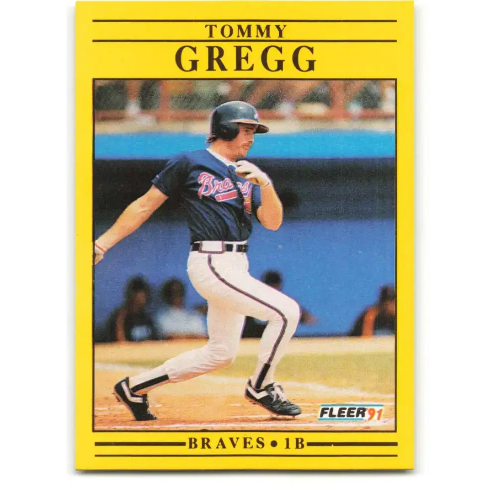 1991 Fleer #691 Tommy Gregg NM-MT Atlanta Braves Baseball Card - Baseball Card Single