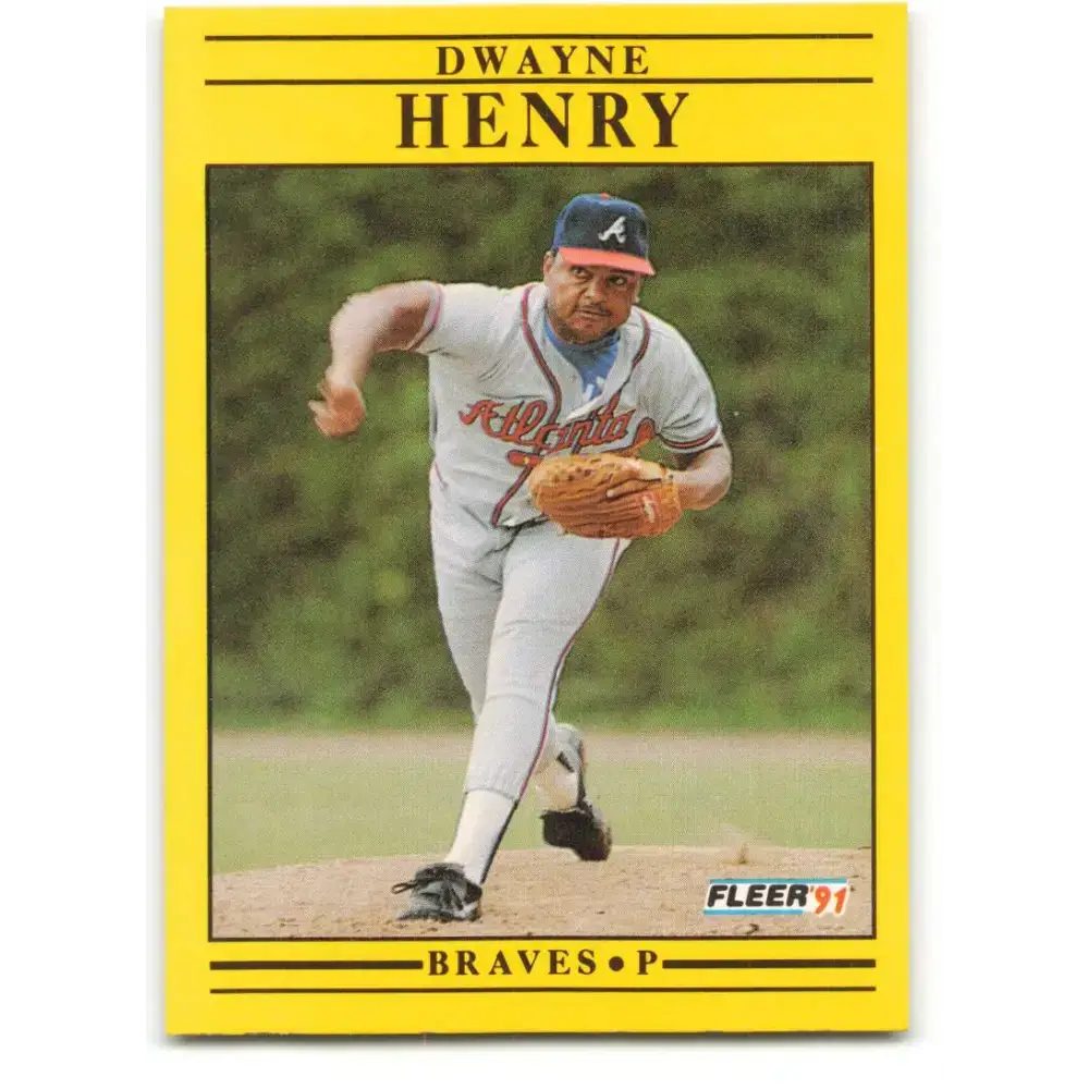 1991 Fleer #692 Dwayne Henry NM-MT Atlanta Braves Baseball Card - Baseball Card Single