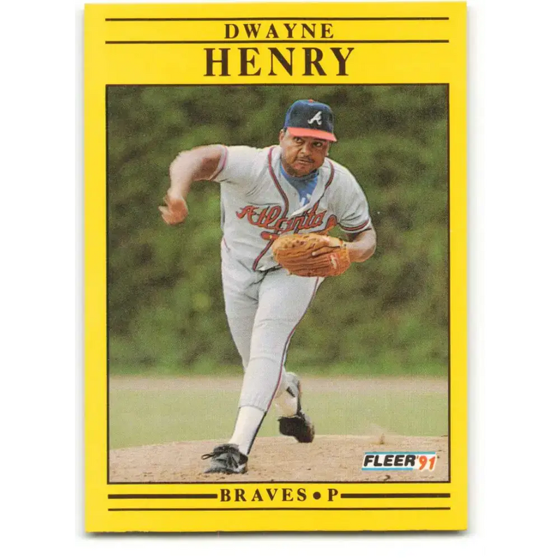 1991 Fleer #692 Dwayne Henry NM-MT Atlanta Braves Baseball Card - Baseball Card Single